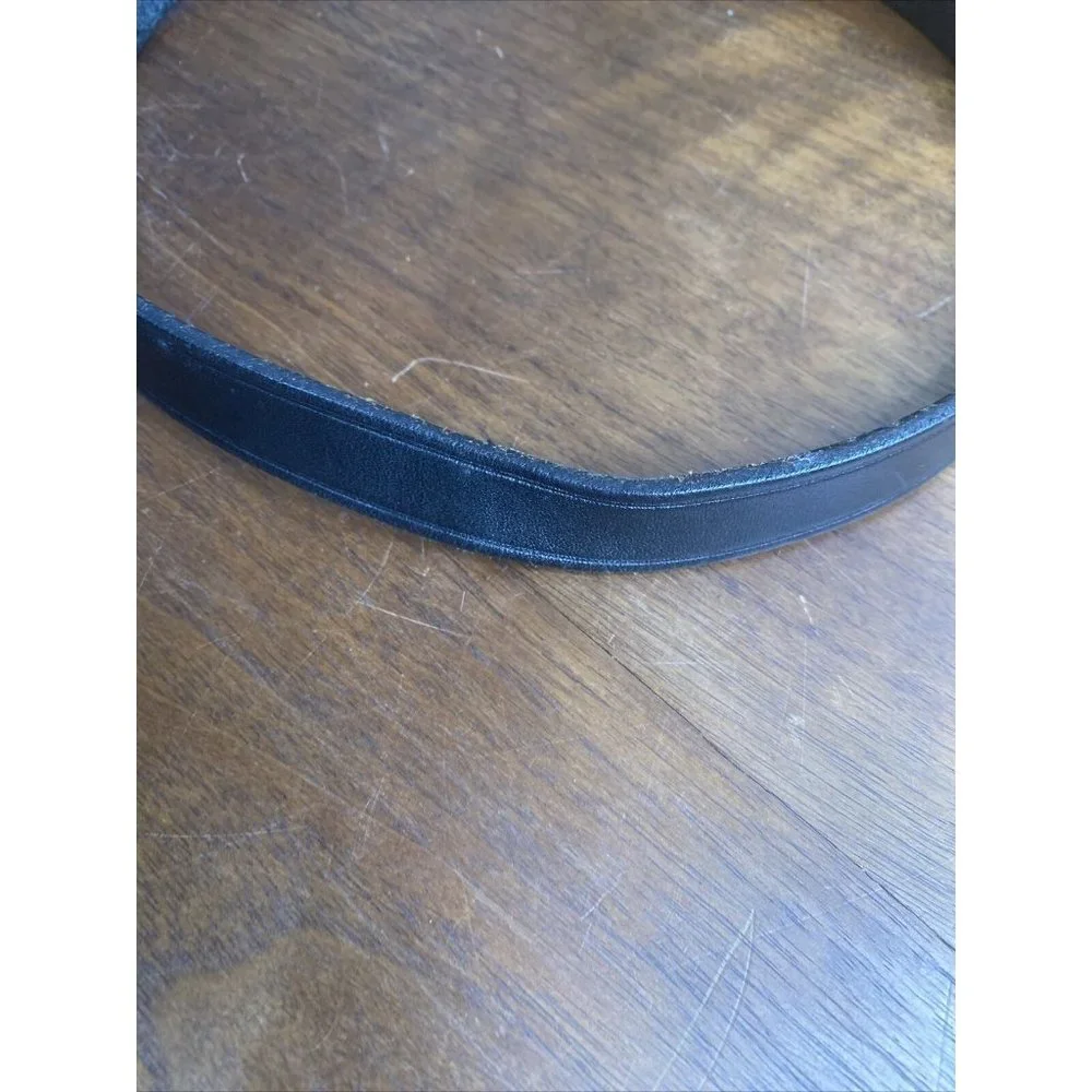Tory English Bridle Leather Belt Black Women’s Sz 28 Style 2134 Stitched 3/4